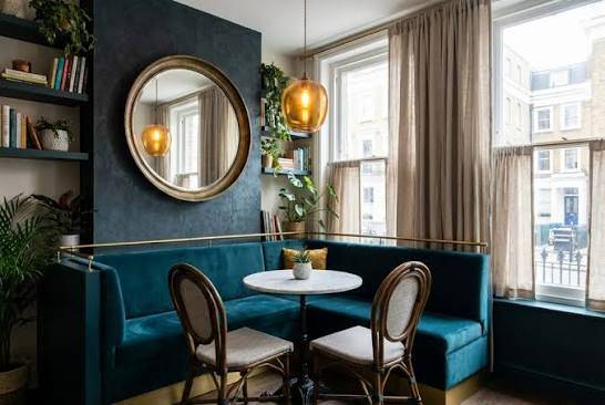 Chic Restaurant Corner Set "Mock"